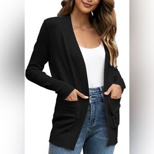 Forever 21 Open Front Tunic Length Cardigan